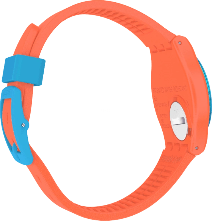 Swatch,Originals 34mm,34mm,Plastic,Blue,GO121
