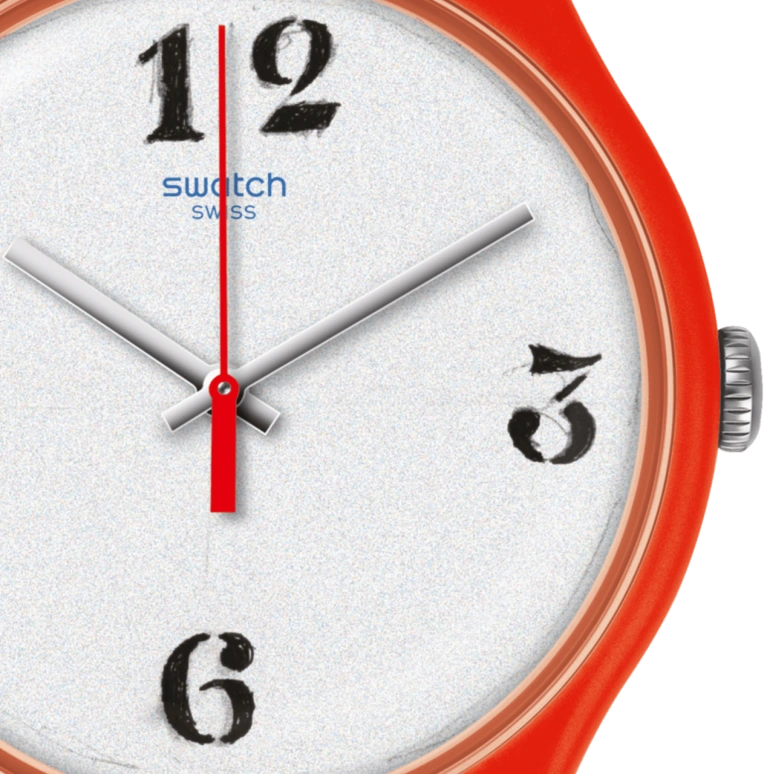 Swatch,Originals 41mm,41mm,Plastic,White,Sapphire,Crystal Glass,SUOZ312S