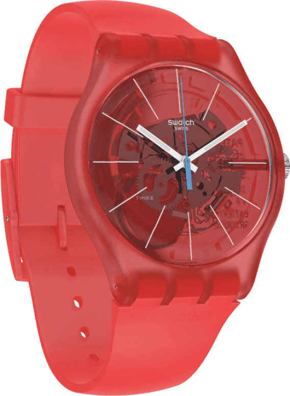 Swatch,Originals 41mm,41mm,Plastic,Red,SUOO105