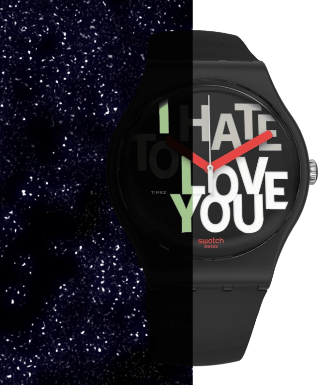 Swatch,Originals 41mm,41mm,Plastic,Black,Closed,SUOB185