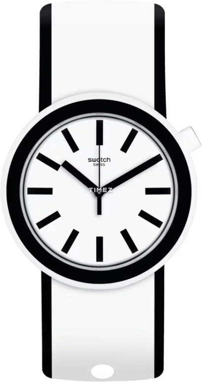 Swatch,Originals 45mm,45mm,Plastic,White,Quartz,Round,PNW100