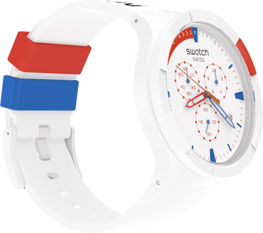 Swatch,THE BOLD 47mm,47mm,Bioceramic,Ceramic,White,Sapphire,Crystal Glass,SB04Z400