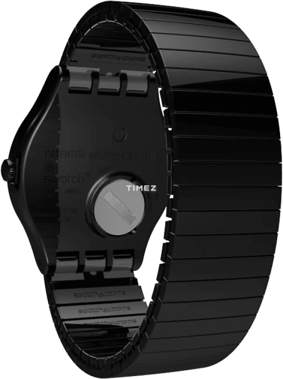 Swatch,Originals 41mm,41mm,Plastic,Black,Quartz,Date,Day,SUOB708