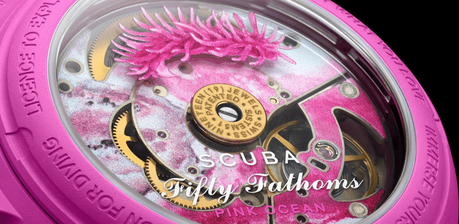 Swatch,BIOCERAMIC 42.30mm,42.30mm,Ceramic,Pink,Automatic,Day,90hours,SO35P400