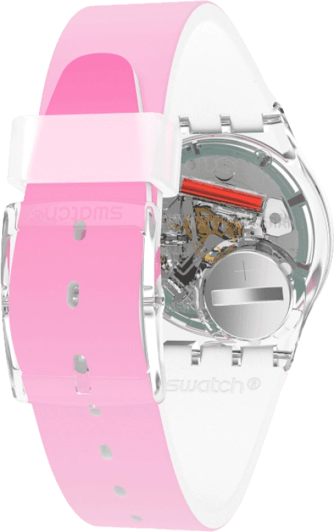 Swatch,Originals 34mm,34mm,Plastic,Pink,Sapphire,Crystal Glass,GE719