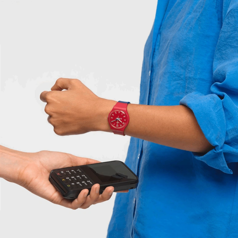 Swatch,Originals 34mm,34mm,Bio-sourced,Red,Quartz,Sapphire,Crystal Glass,Round,SO28R109,SO28R109-5300