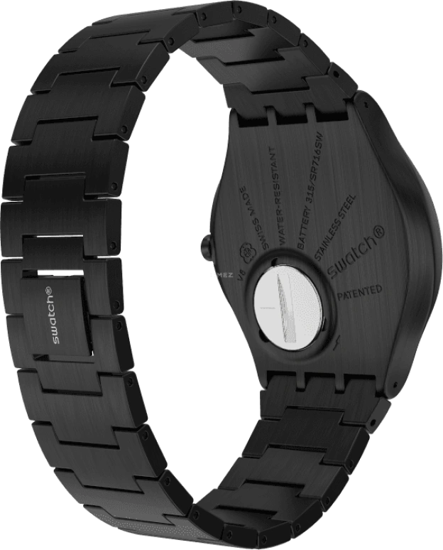 Swatch,SKIN ,Stainless Steel,Black,SS07B100G