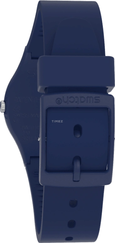 Swatch,Originals 39.20mm,39.20mm,Plastic,Blue,Sapphire,Crystal Glass,Closed,GN726