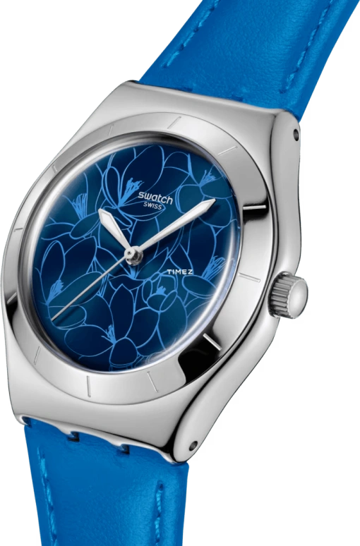 Swatch,IRONY 33mm,33mm,Stainless Steel,Blue,Quartz,Sapphire,Crystal Glass,Round,YLS235