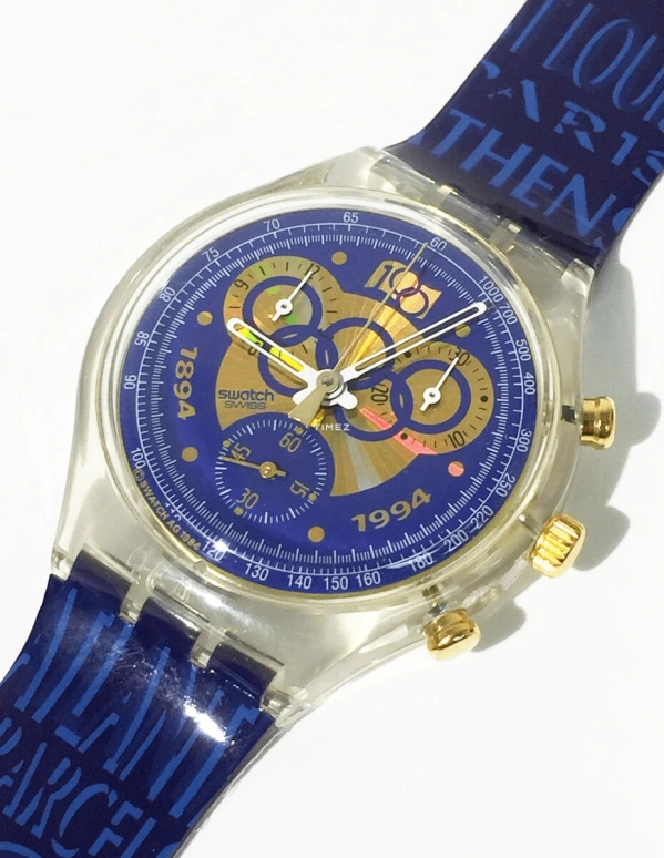Swatch,Other 38mm,38mm,Plastic,Blue,Quartz,Chronograph,Sapphire,Crystal Glass,SCZ101
