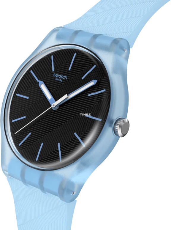 Swatch,Originals 41mm,41mm,Bio-sourced,Black,Quartz,Bio-sourced,Glass,Round,SO29L101