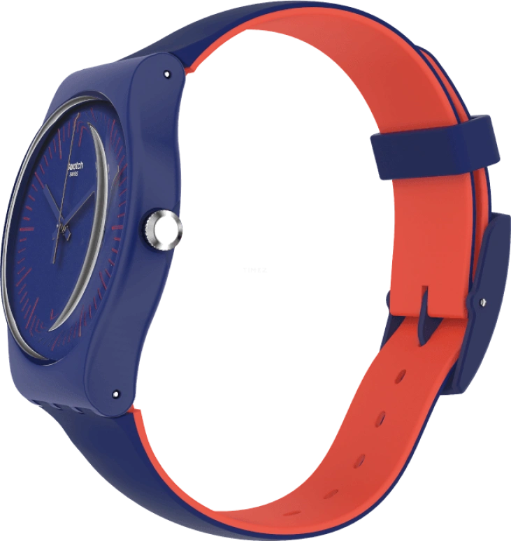 Swatch,Originals 41mm,41mm,Plastic,Blue,Sapphire,Crystal Glass,SUON146
