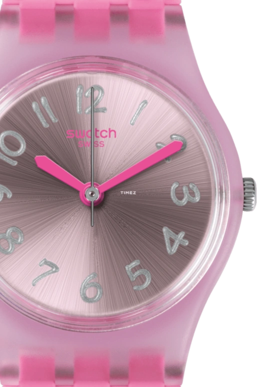 Swatch,Originals 25mm,25mm,Plastic,Pink Red,Quartz,Tonneau,Pink,LP146