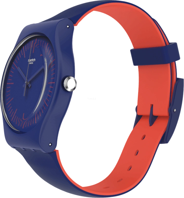 Swatch,Originals 41mm,41mm,Plastic,Blue,Sapphire,Crystal Glass,SUON146