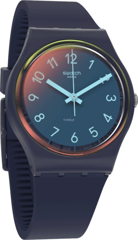 Swatch,Originals 34mm,34mm,Plastic,Blue,Closed,GN274