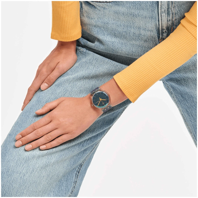 Swatch,Originals 41mm,41mm,Plastic,Purple,SUOK712