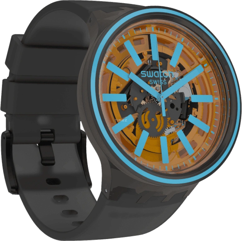 Swatch,THE BOLD 47mm,47mm,Plastic,Coffee,Brown,SO27B112