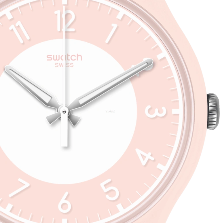 Swatch,Originals 41mm,41mm,Plastic,White,Pink,Quartz,Tonneau,Pink,SVIP101,SVIP101-5300