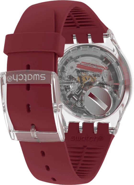 Swatch,Originals 41mm,41mm,Plastic,Pink,Sapphire,Crystal Glass,SUOK717