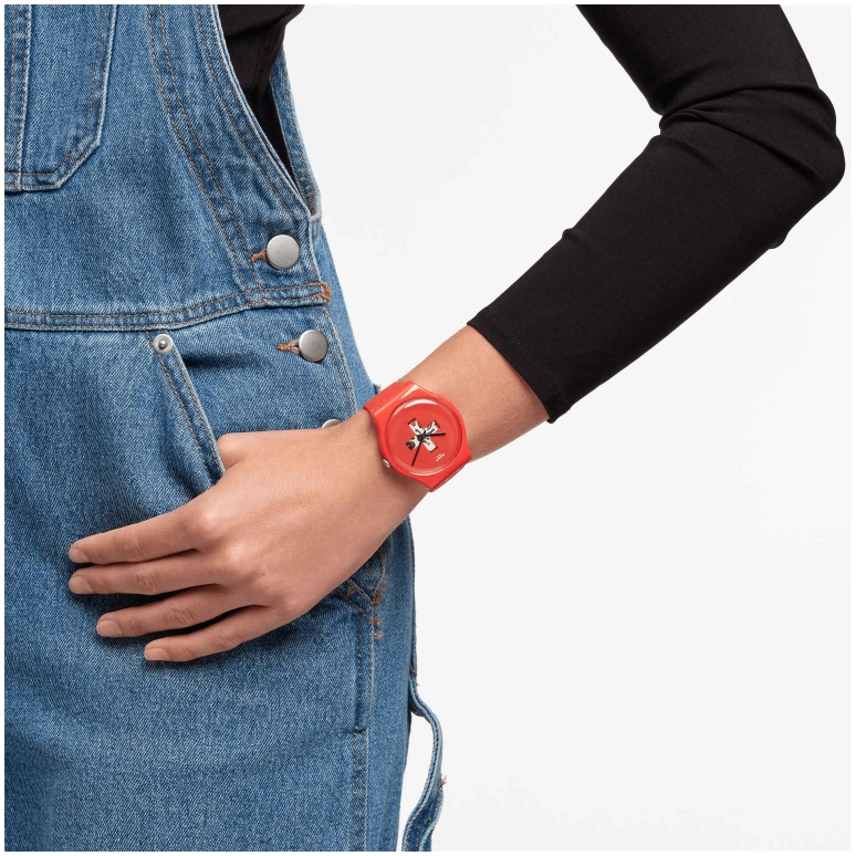 Swatch,Originals 41mm,41mm,Plastic,Red,SUOR106