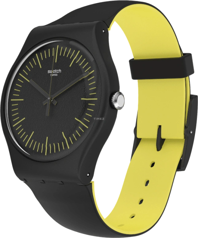 Swatch,Originals 41mm,41mm,Black,Sapphire,Crystal Glass,Open,SUOB184