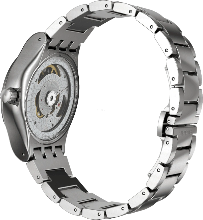 Swatch,IRONY 42mm,42mm,Stainless Steel,Black,Sapphire,Crystal Glass,Open,SY23S406G