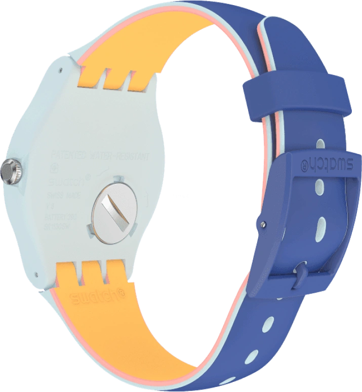 Swatch,Originals 41mm,41mm,Plastic,Blue,SUOS403