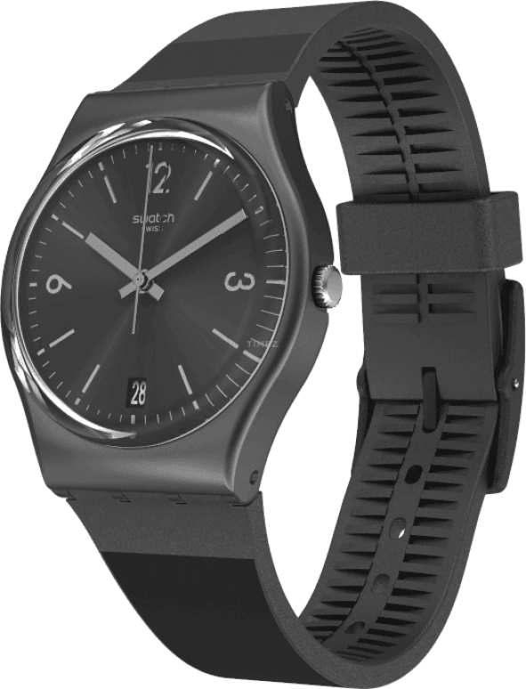 Swatch,Originals 34mm,34mm,Plastic,Black,Quartz,Round,GB430