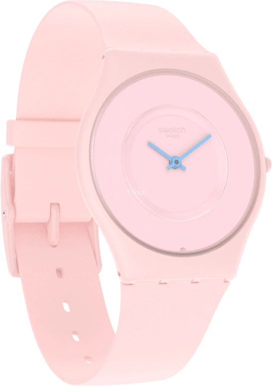 Swatch,SKIN 34mm,34mm,Ceramic,Pink,Closed,SS09P100