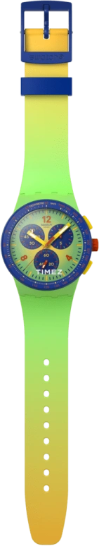 Swatch,Originals 42mm,42mm,Plastic,Blue,Green,Quartz,Chronograph,Round,SUSG101