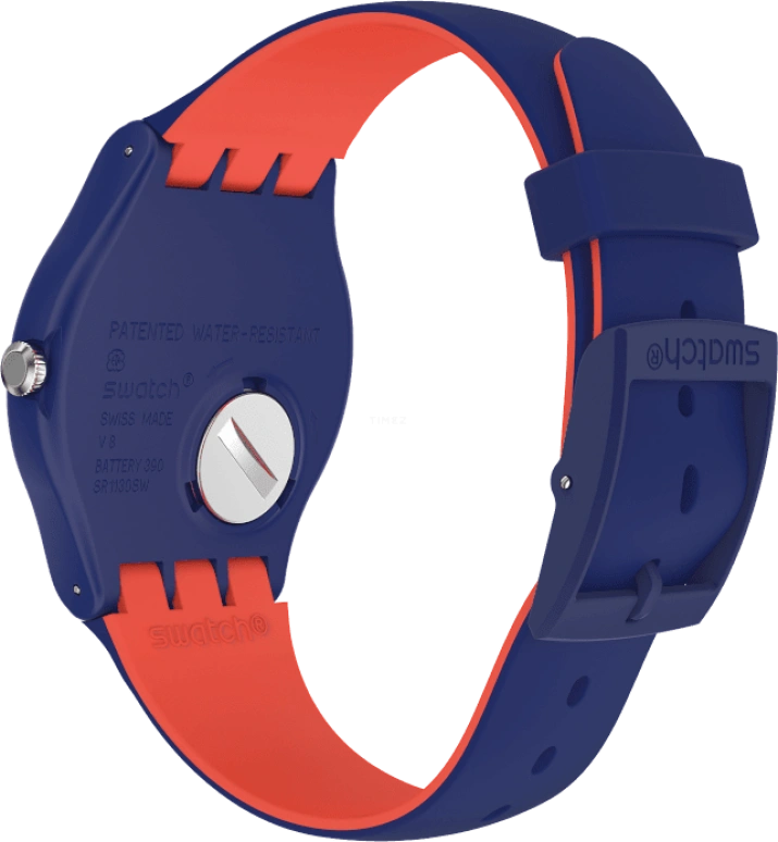 Swatch,Originals 41mm,41mm,Plastic,Blue,Sapphire,Crystal Glass,SUON146