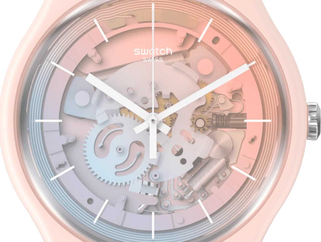 Swatch,Originals 41mm,41mm,Bioceramic,Skeleton,Quartz,Sapphire,Crystal Glass,Round,SO32P103,SO32P103-5300
