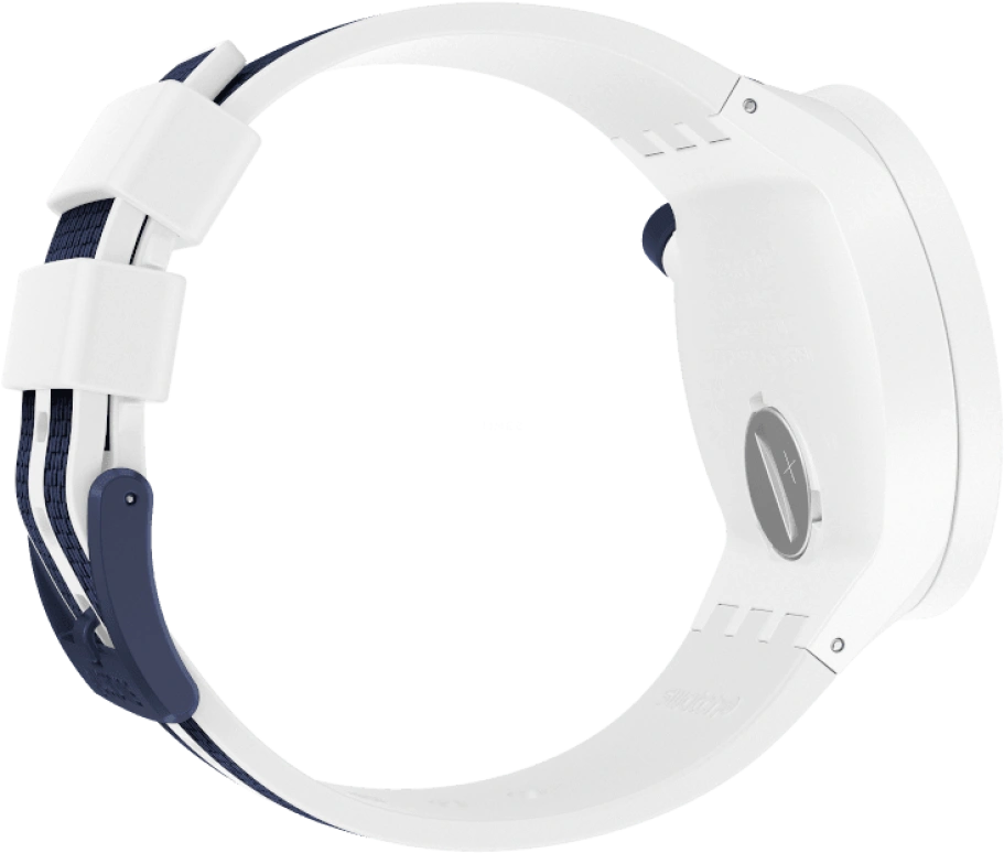 Swatch,THE BOLD 47mm,47mm,Plastic,White,Sapphire,Crystal Glass,Closed,SO27W102