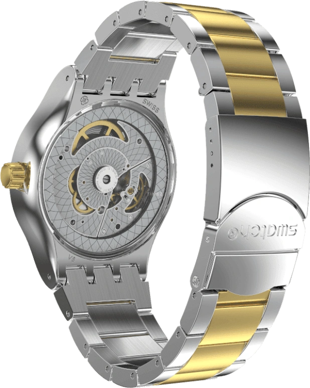 Swatch,IRONY 42mm,42mm,Gold,Open,YIS429G