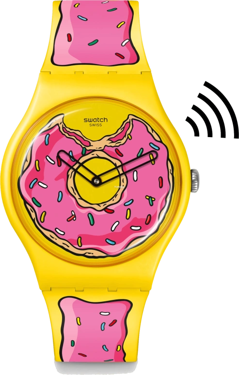 Swatch,Other 41mm,41mm,Bio-sourced,Pink,Yellow,Quartz,Round,Yellow,SO29Z129,SO29Z129-5300