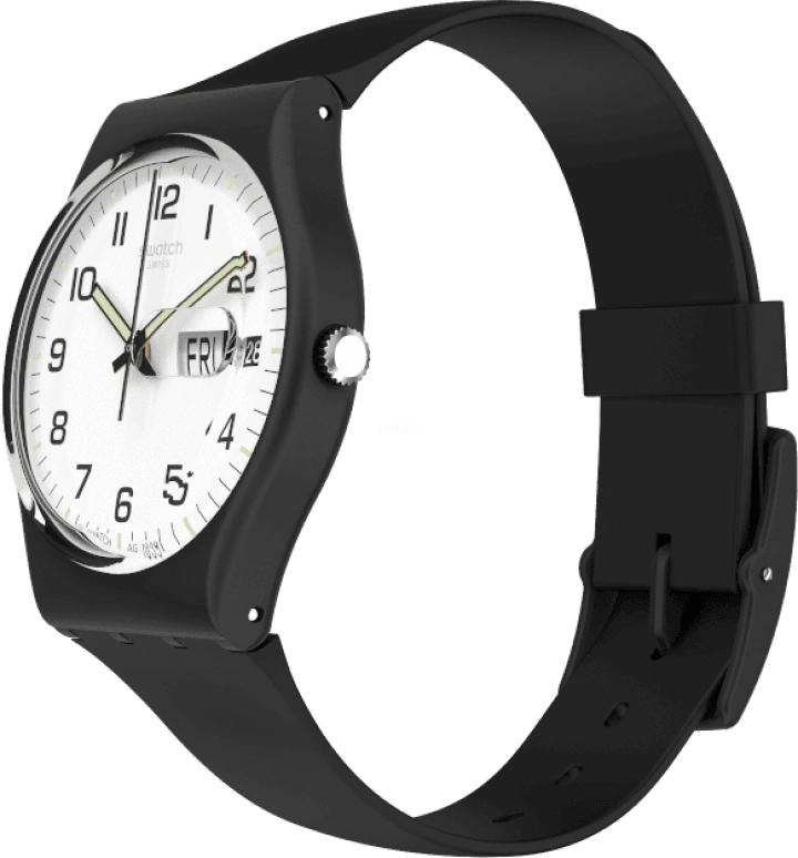 Swatch,Originals 34mm,34mm,Plastic,White,Quartz,Date,Day,GB743