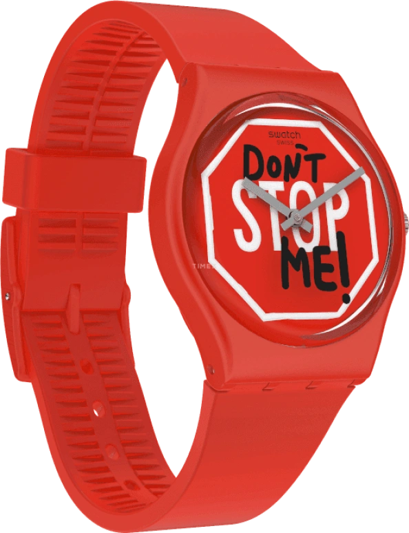 Swatch,Originals 34mm,34mm,Plastic,Red,GR183