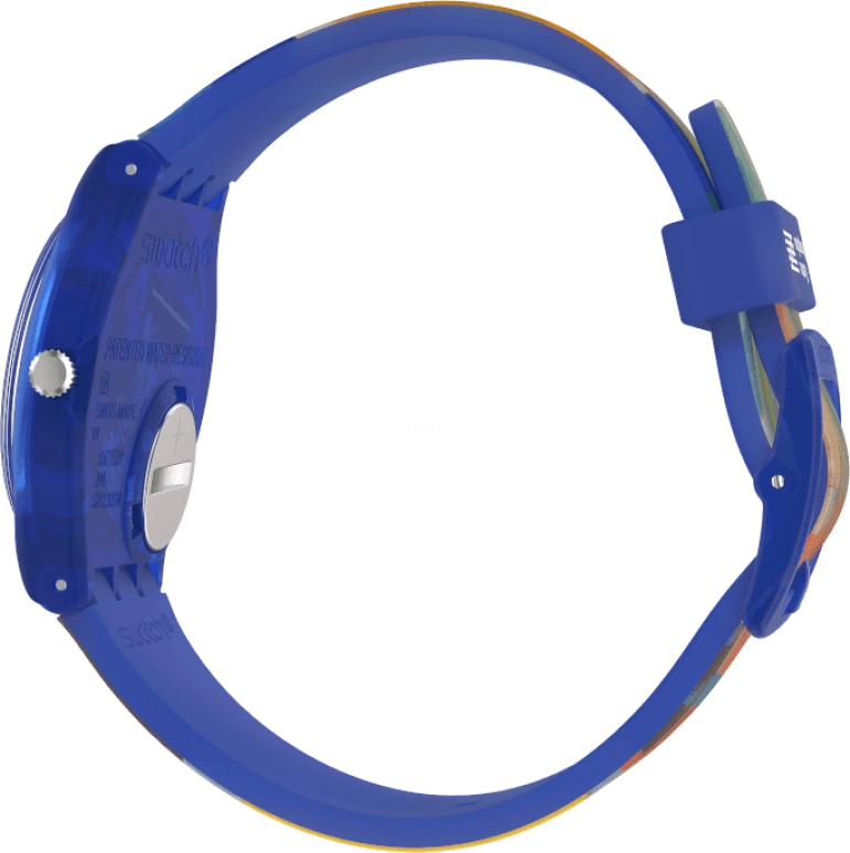 Swatch,Originals 34mm,34mm,Plastic,Multi-Color,Quartz,Sapphire,Crystal Glass,Round,GZ712