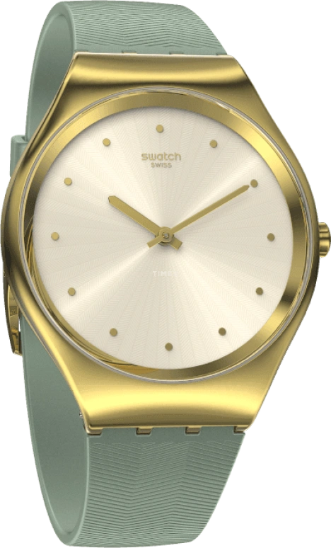 Swatch,SKIN 38mm,38mm,Gold,Closed,SYXG113