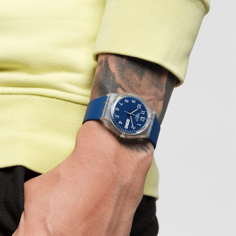 Swatch,Originals 34mm,34mm,Blue,Open,GE725