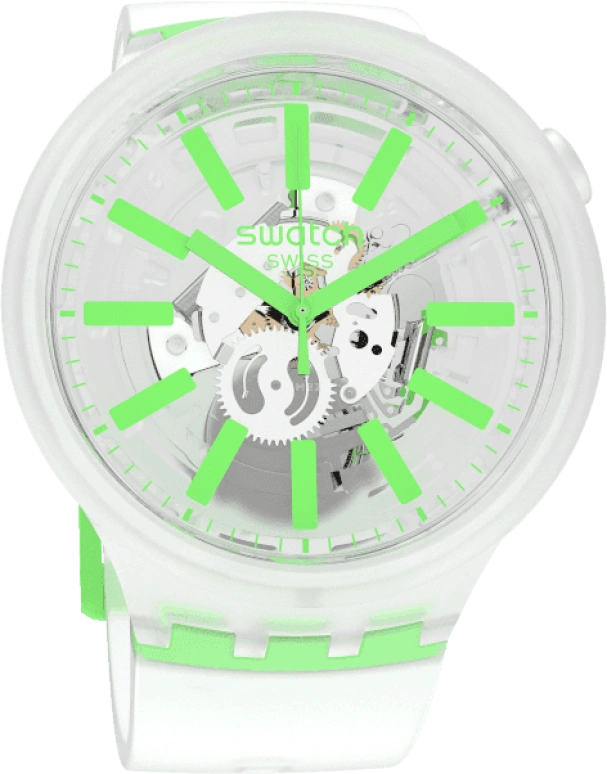 Swatch,THE BOLD 47mm,47mm,Plastic,White,SO27E104