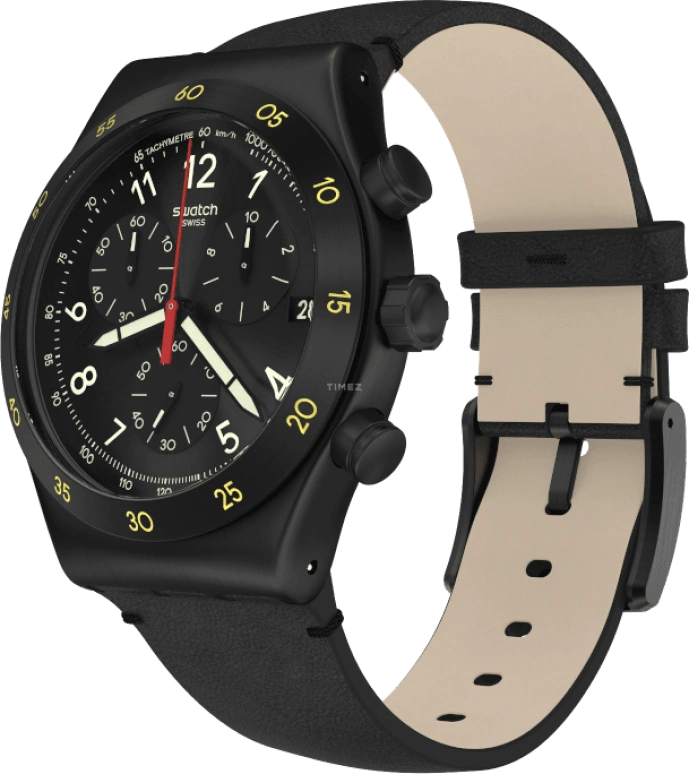 Swatch,IRONY 43x49mm,43x49mm,Black,YVB410