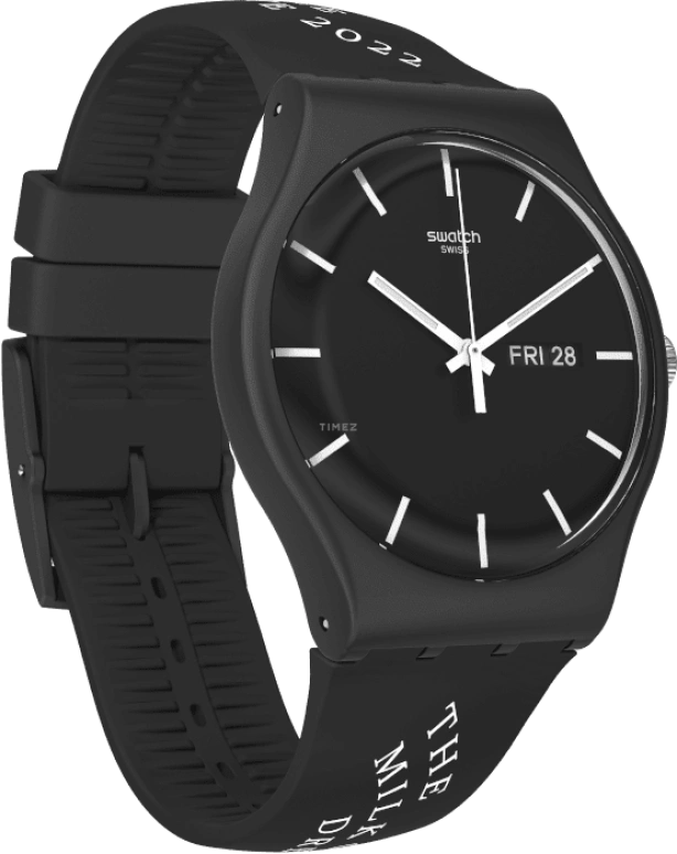 Swatch,Originals 41mm,41mm,Plastic,Black,SUOB720R