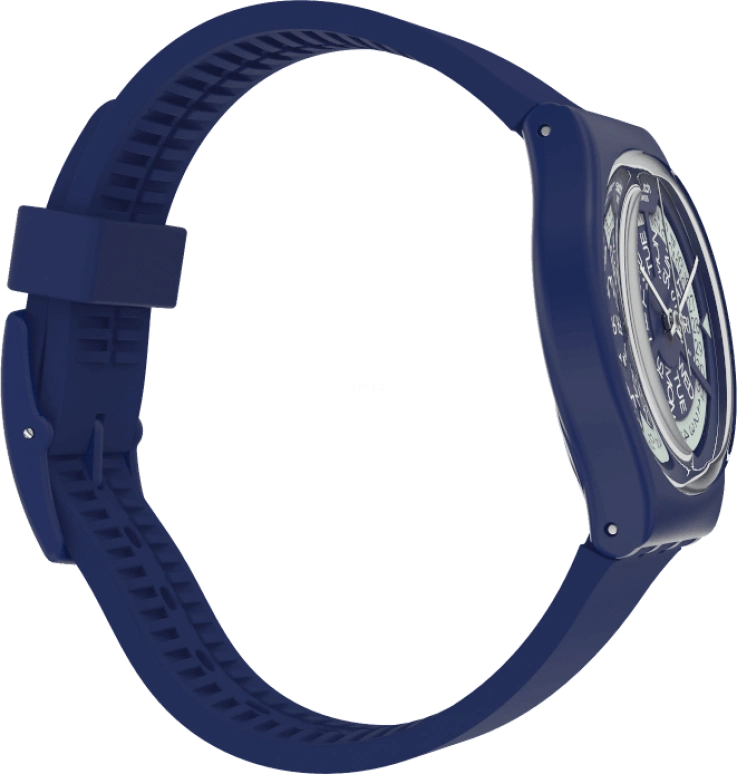Swatch,Originals 34mm,34mm,Plastic,Blue,Sapphire,Crystal Glass,Closed,GN727