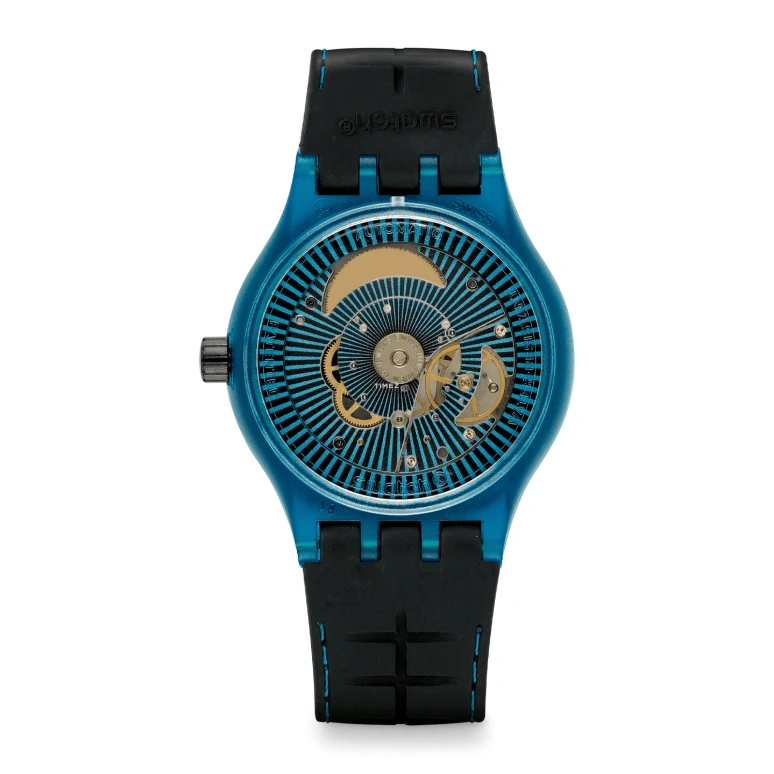 Swatch,Sistem 51 42mm,42mm,Plastic,Black,Automatic,Day,90hours,SUTS402