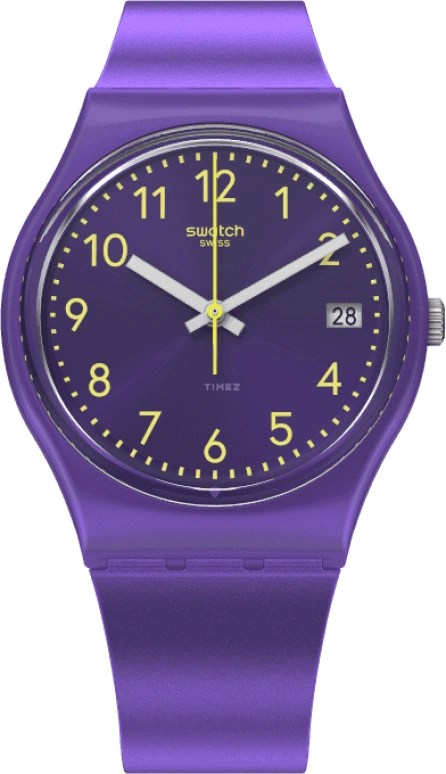 Swatch,Originals 34mm,34mm,Plastic,Purple,GV402