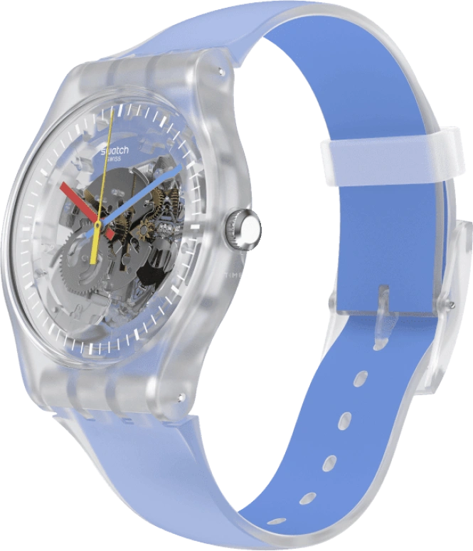 Swatch,Originals 41mm,41mm,Plastic,Skeleton,Quartz,Round,Transparent,SUOK156