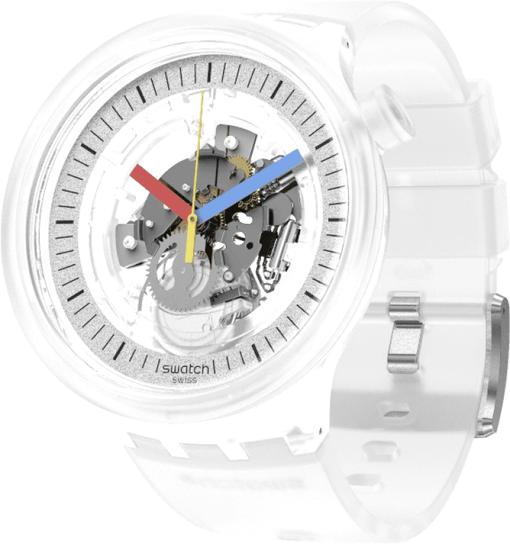 Swatch,CLEAR 47mm,47mm,Open,SB01K100