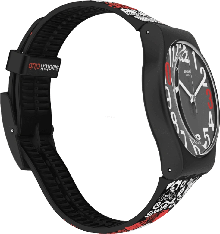 Swatch,Originals 41mm,41mm,Plastic,Black,SUOZ322