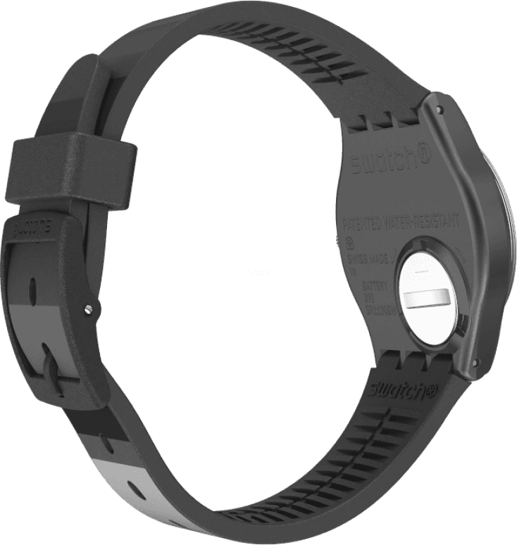 Swatch,Originals 34mm,34mm,Plastic,Black,Quartz,Round,GB430